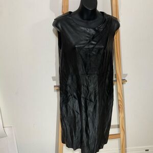 RN Studio by Ronni Nicole leather dress black size 12/large
